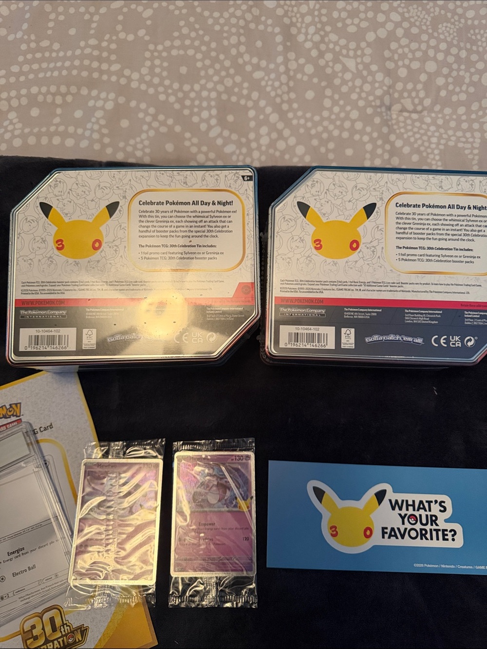 Pokemon 30th Anniversary collection Tin Set of 2 from Target w/promo cards etc - Picture 16 of 16